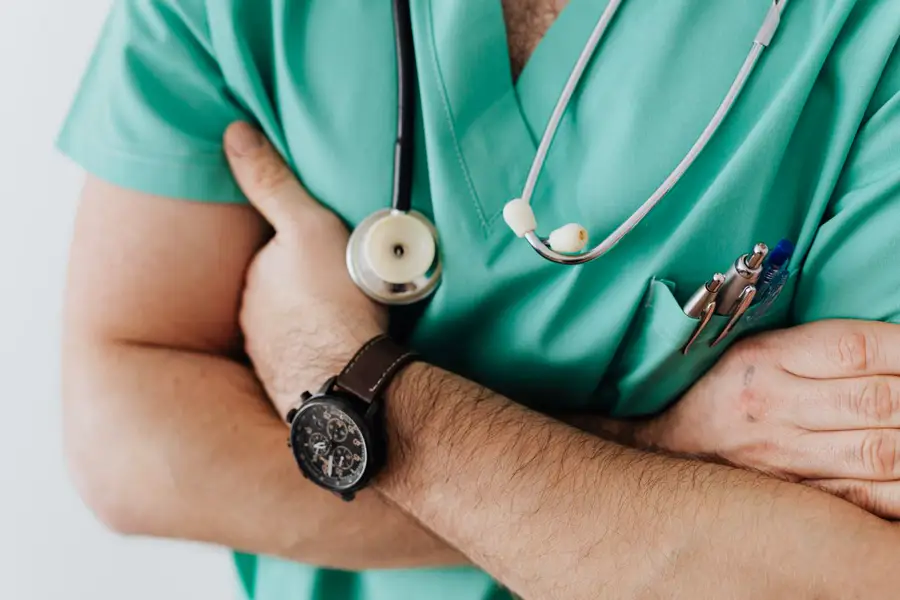 Medical professional at a research site